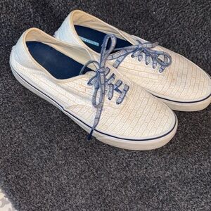 Vans x Yucca colab. - White Sneakers with Blue Custom Yucca laces